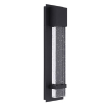 Eglo 202957A - 1 LT Integrated LED Outdoor Wall Light w/ Black Finish & Clear Seeded Glass