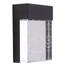 Eglo 202958A - 1 LT Integrated LED Outdoor Wall Light w/ Black Finish & Clear Seeded Glass Shade