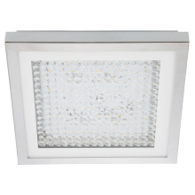 Eglo 203688A - LED Ceiling Light w/ Chrome Finish & Iridescent Glass Shade w/  Clear Glass Stones