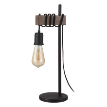 Eglo 204244A - 1 LT Open Bulb Table Lamp w/ Black & Dark Brown Finish
