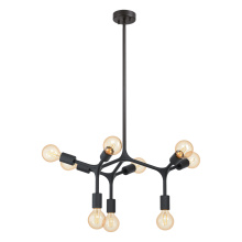 Eglo 204294A - 9 LT Open Bulb Pendant or Ceiling Light w/ Black finish