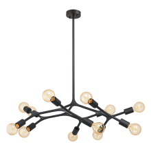 Eglo 204295A - 12 LT Open Bulb Pendant or Ceiling Light w/ Black finish