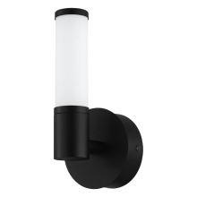 Eglo 204373A - 1 LT Integrated Led Bath/ Vanity Light w/ Black Finish & White Shade
