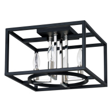 Eglo 204602A - 4 LT Open Frame Ceiling Light w/ Matte Black & Chrome Finish