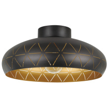 Eglo 205145A - 1 LT Ceiling Light w/ Black & Gold Finish w/ Geometric Design