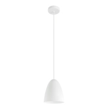 Eglo 205287A - 1 LT Pendant w/ White Exterior & Matte White Interior Metal Shade