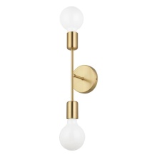 Eglo 205331A - 2 LT Open Bulb Wall Light w/ a Brushed Gold Finish