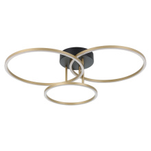 Eglo 205745A - 3 LT Integrated LED Ceiling Light w/ Black Finish & 3 Circular Rings