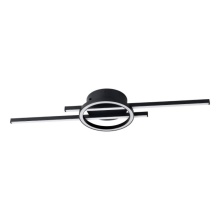 Eglo 206284A - Integrated LED 3 CCT Ceiling/Wall Light w/ Structured Black Finish & White Diffuser