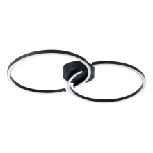 Eglo 206285A - Integrated LED 3 CCT Ceiling Light w/ Structured Black Finish & White Diffuser