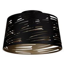 Eglo 206306A - 1 LT Ceiling Light w/ Black Finish & Black w/ Gold Interior Shade