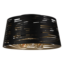 Eglo 206307A - 2 LT Ceiling Light w/ Black Finish & Black w/ Gold Interior Shade