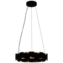 Eglo 390031A - LED Pendant w/ Black Finish & Black & Gold Metal Shade