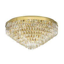 Eglo 39459A - 16 LT Ceiling Light w/ Gold Finish & Clear Glass Crystal Elements