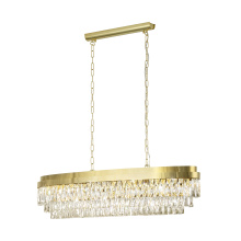 Eglo 39463A - 13 LT Pendant w/ Gold Finish & Clear Glass Crystal Elements