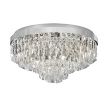 Eglo 39491A - 11 LT Ceiling Light w/ Chrome Finish & Clear Glass Crystal Elements
