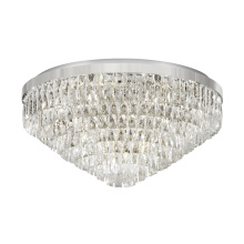 Eglo 39492A - 16 LT Ceiling Light w/ Chrome Finish & Clear Glass Crystal Elements