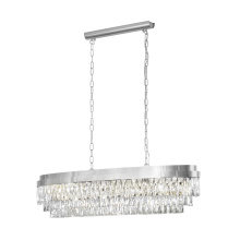 Eglo 39495A - 13 LT Pendant w/ Chrome Finish & Clear Glass Crystal Elements