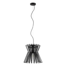 Eglo 98076A - 1 LT Pendant w/ Black Finish & Black Metal Shade