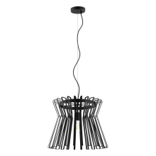 Eglo 98077A - 1 LT Pendant w/ Black Finish & Black Metal Shade