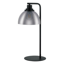 Eglo 98386A - 1 LT Table Lamp w/ Black Finish & Metallic Smoked Glass Shade
