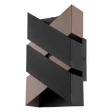 Eglo 99689A - 1 LT Integrated LED  Wall Light w/ Structured Black & Mocha Finish