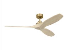 Visual Comfort 3CLNSM60BBSWWO - Collins Smart 60 Ceiling Fan in Burnished Brass with Washed White Oak Blades
