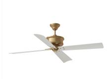 Visual Comfort 4SBWR56HAB - Subway 56" Indoor/Outdoor Antique Brass Ceiling Fan with Handheld Remote Control